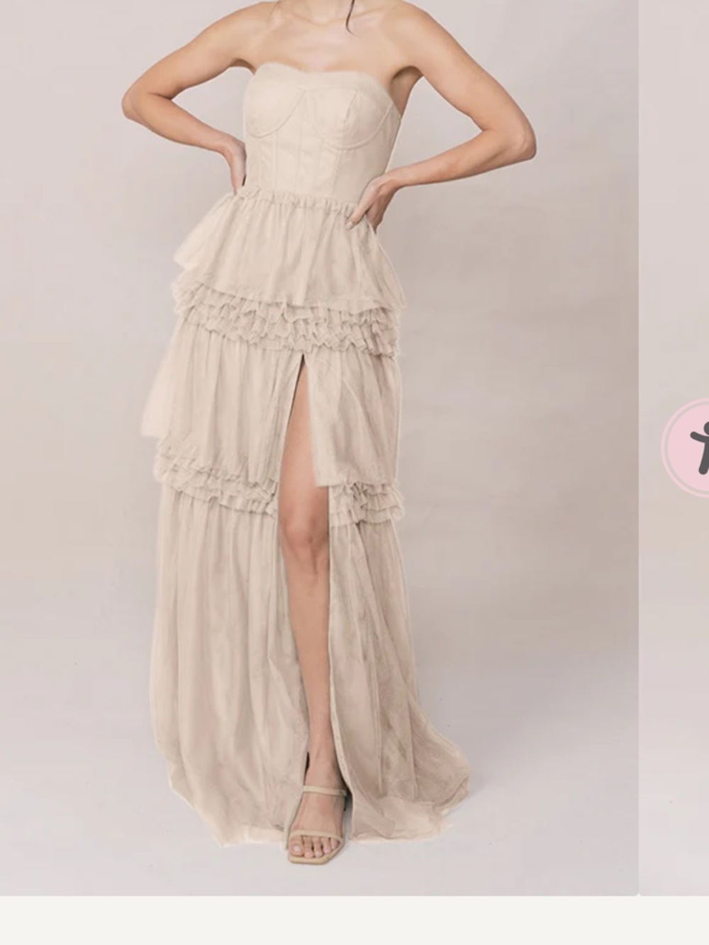 NWT Revelry Adeline Tulle Dress- Champagne - size 20